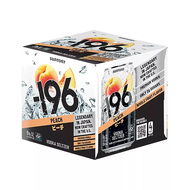 -196 Peach Vodka Seltzer 4-Pack
