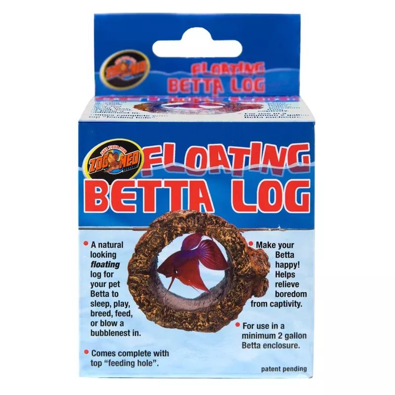 Zoo Med Floating Betta Log Aquarium Ornament Brown 1ea